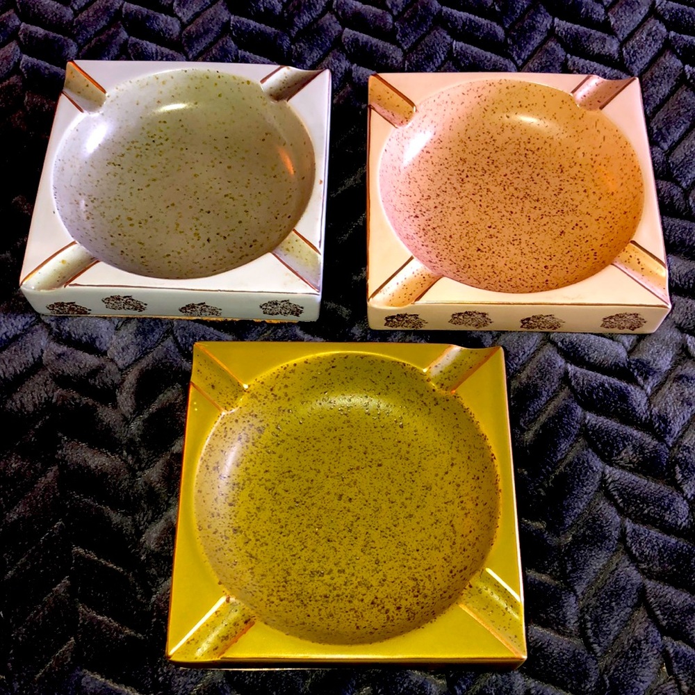 Vintage Inarco Trinket Dish Ashtray‎ decor Lot (3)